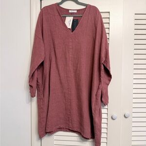 Bryn Walker Dusty Rose V-Neck Top
